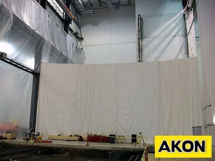 Industrial warehouse  partition wall  Akon Curtain and 