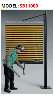 sb11000 rollup welding safety curtain