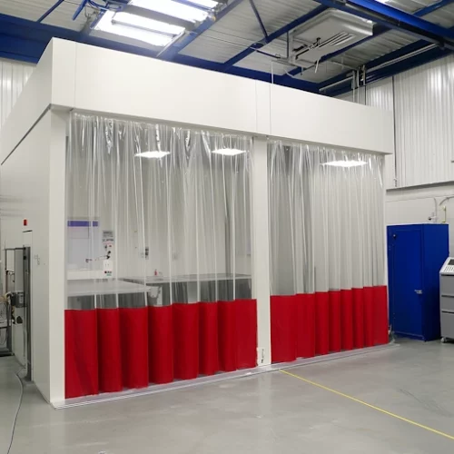 paint booth curtains downdraft