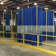 Custom Industrial Free Standing Curtains – Akon – Curtain and Dividers