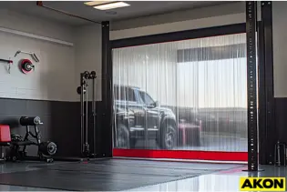 garage-strip-curtains--for-home-gym