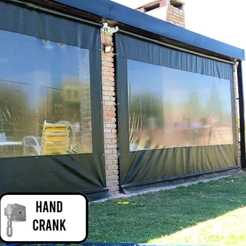 large crank up curtains