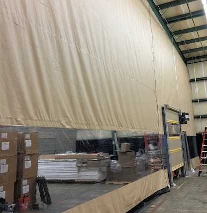 Warehouse Divider Curtains, Warehouse Divider Tarps With Doors