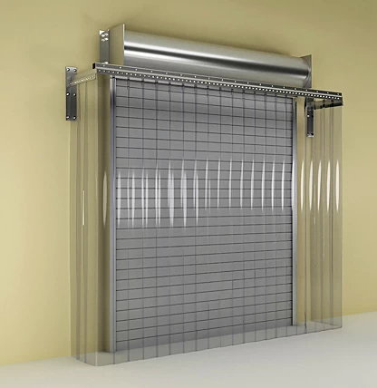 strip curtains for garage roll up doors