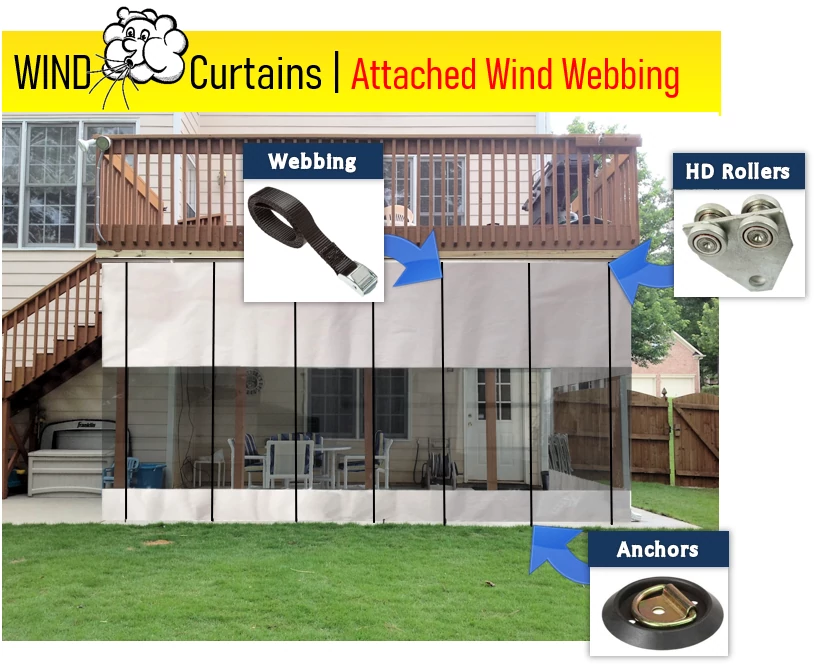 Wind Resistant Outdoor Curtains