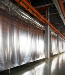 thermal reflective heat curtain for factory