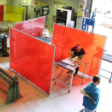orange welding screens foldable portable