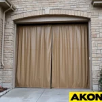 thermal insulated garage door curtain