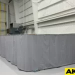 free standing industrial barrier curtain