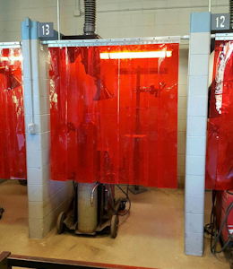 welding booth strip curtain for cells