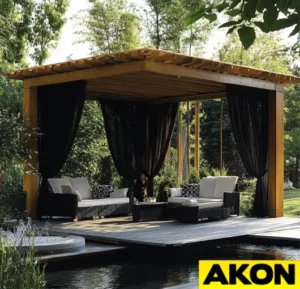 elegant-pergolas-with-curtains-for-wind-blocking