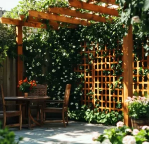 elegant-trellis-with-climbing-vines-for-wind-blocking