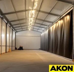 low-maintenance-retractable-insulated-curtain-walls-for-dividing-warehouse