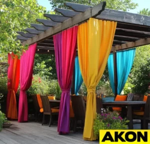 pergolas-with-colorful-curtains-for-wind-blocking