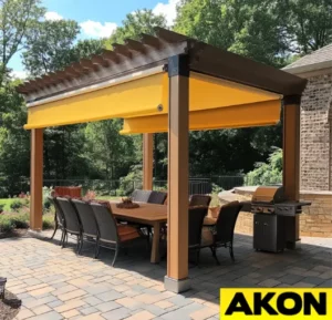 yellow-outdoor-roll-up-curtain-for-wind-blocking